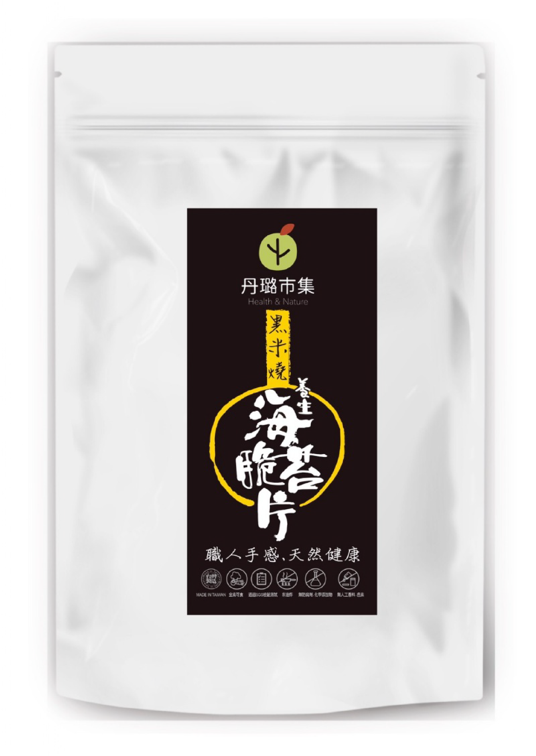 職人手感養生海苔脆片-黑米燒口味(100克/包）