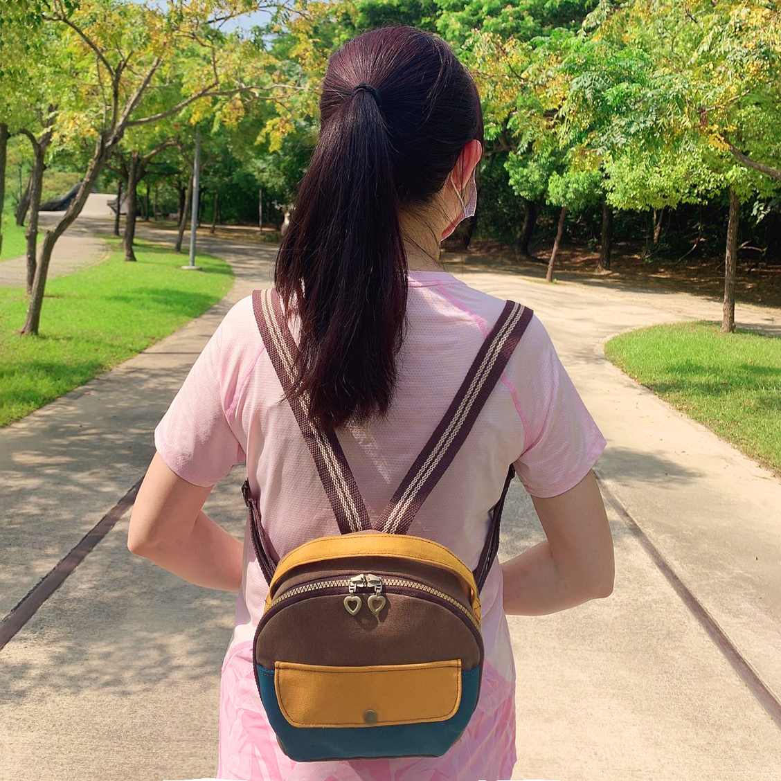 圓弧小巧後背包(材料包)