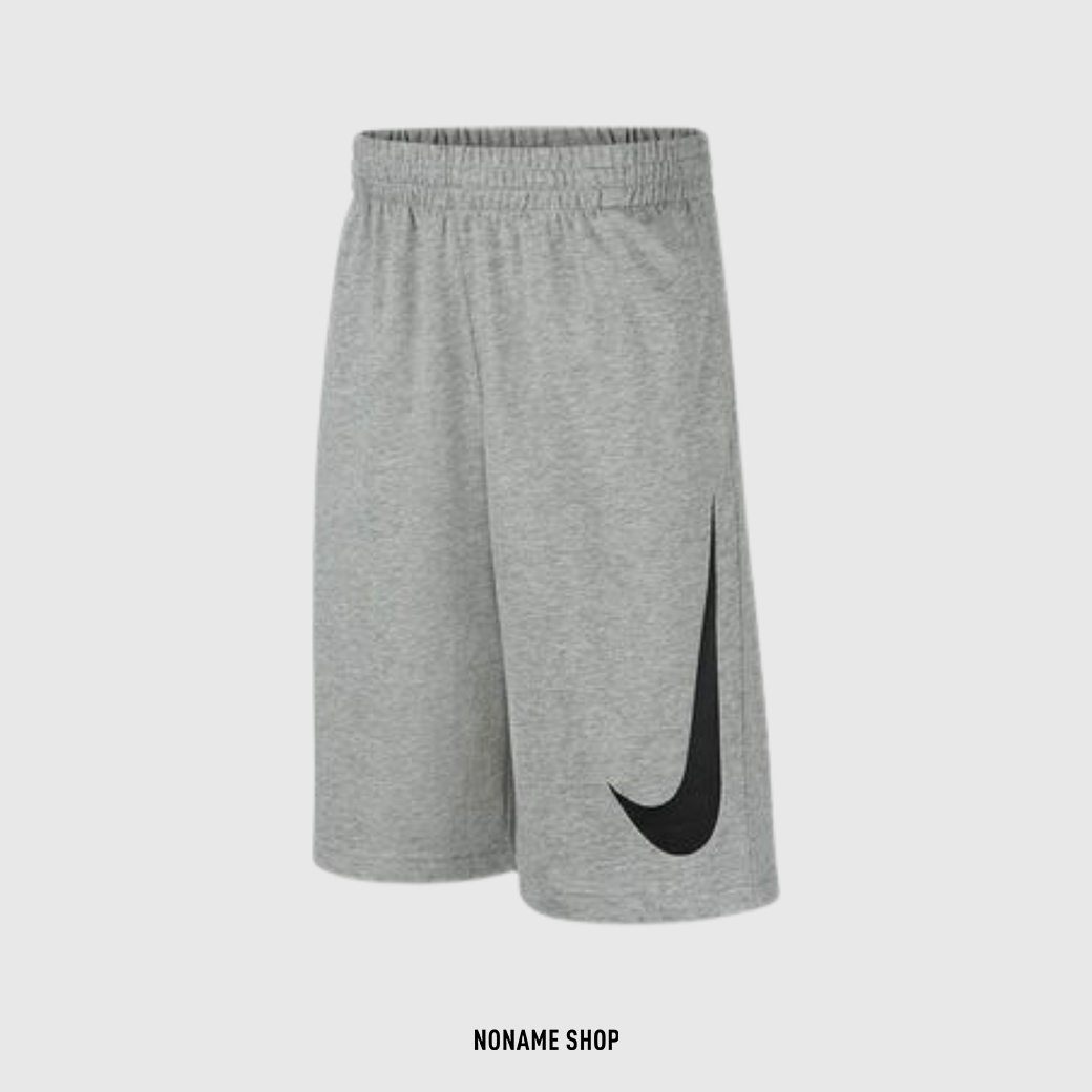 💥出清特價💥 NIKE 大勾 LOGO  棉短褲 大童款 灰 (GS/大童)