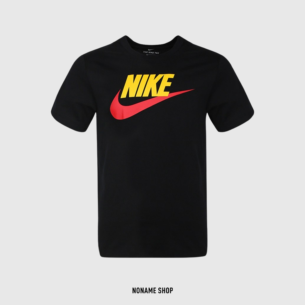 💥出清特價💥 NIKE NSW SWOOSH LOGO 基本款 撞色 字勾 短TEE 黑色 (男款)