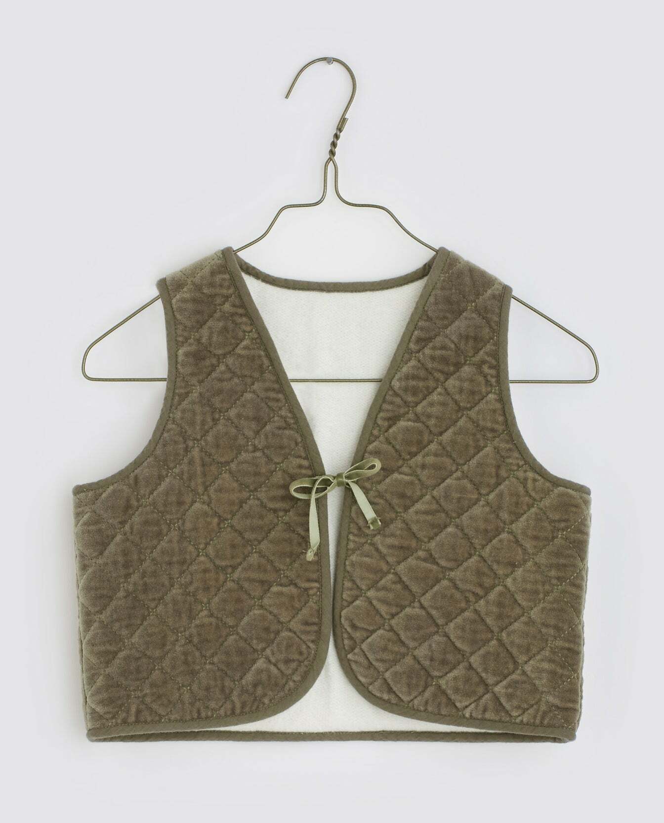 LITTLE COTTON CLOTHES - Bay Waistcoat（Artichoke Velvet）