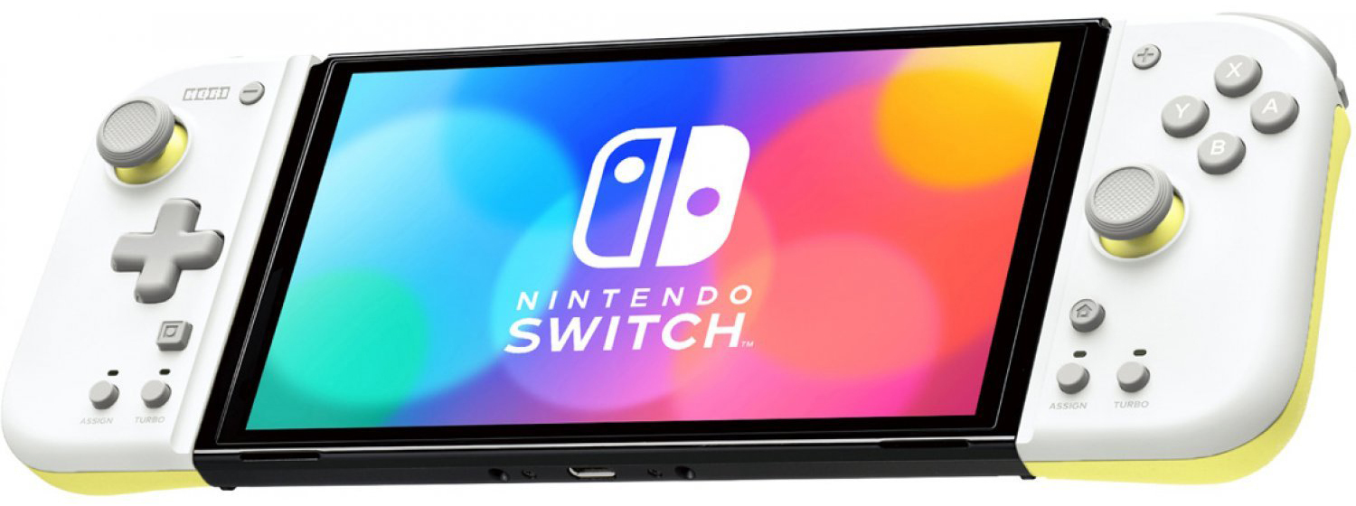 NS HORI 手提模式専用手把控制器 Fit 灰黃 NSW-373