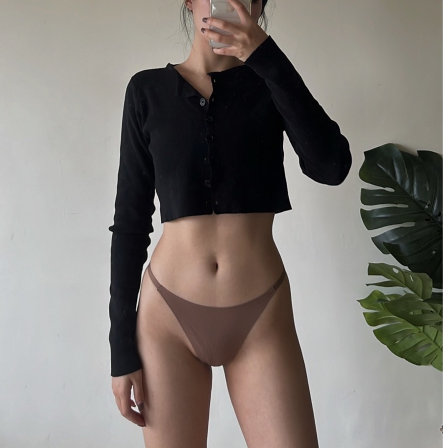 冰絲高衩無痕小丁 (3色)