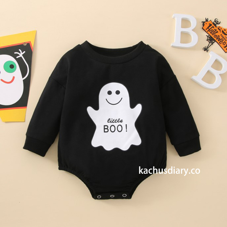halloween ghost pumpkin bodysuit