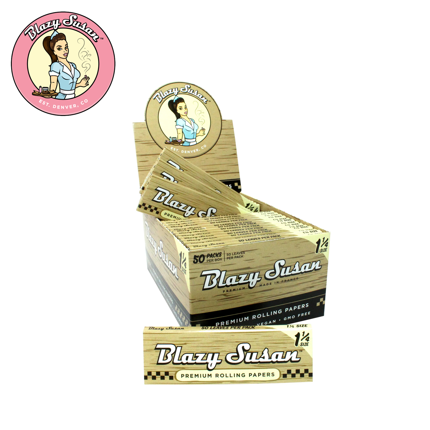🇫🇷 Blazy Susan - 1 1/4 Unbleached Rolling Papers 捲煙紙（50pc）