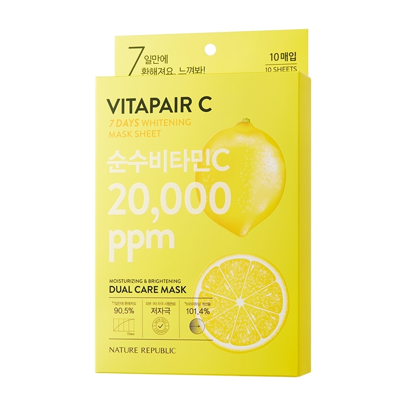 Nature Republic Vitapair C 7Days Whitening Mask Sheet [10PCS]