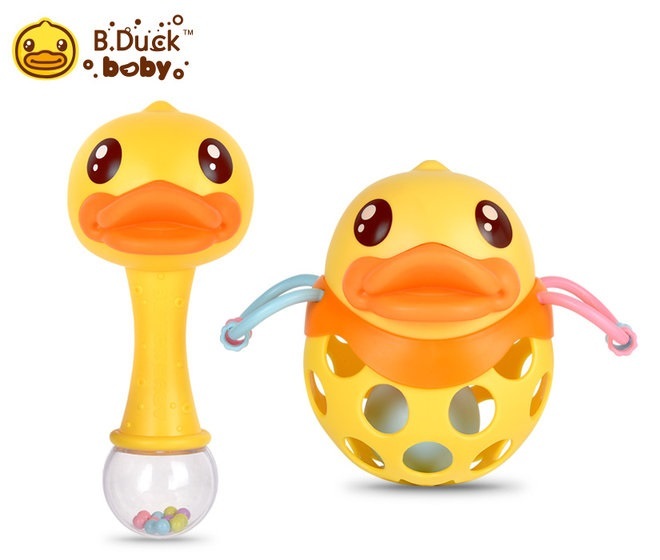 B.Duck 趣味搖鈴套裝 (玩偶健身球 + 趣味沙錘)