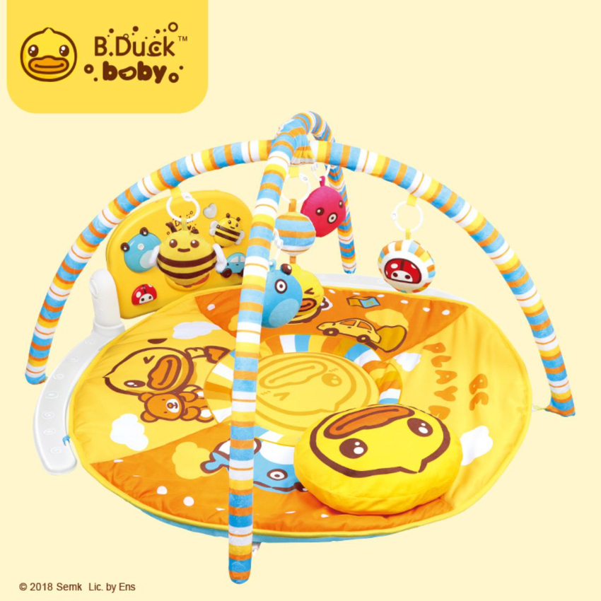 B.DUCK 腳踏琴音樂遊戲墊 / 健身架 / 爬行墊 (黃)