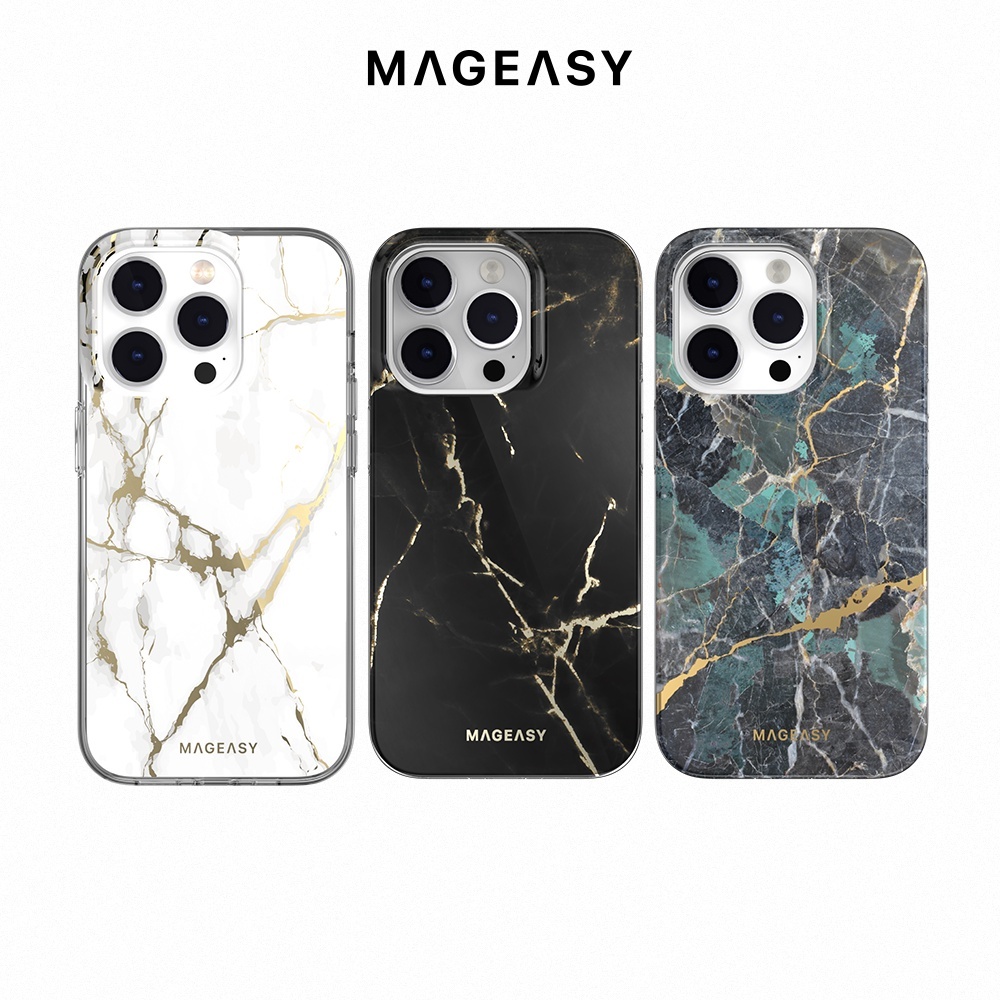 【SwitchEasy】iPhone 14 系列 MARBLE 大理石紋防摔手機殼（M系列支援MagSafe）