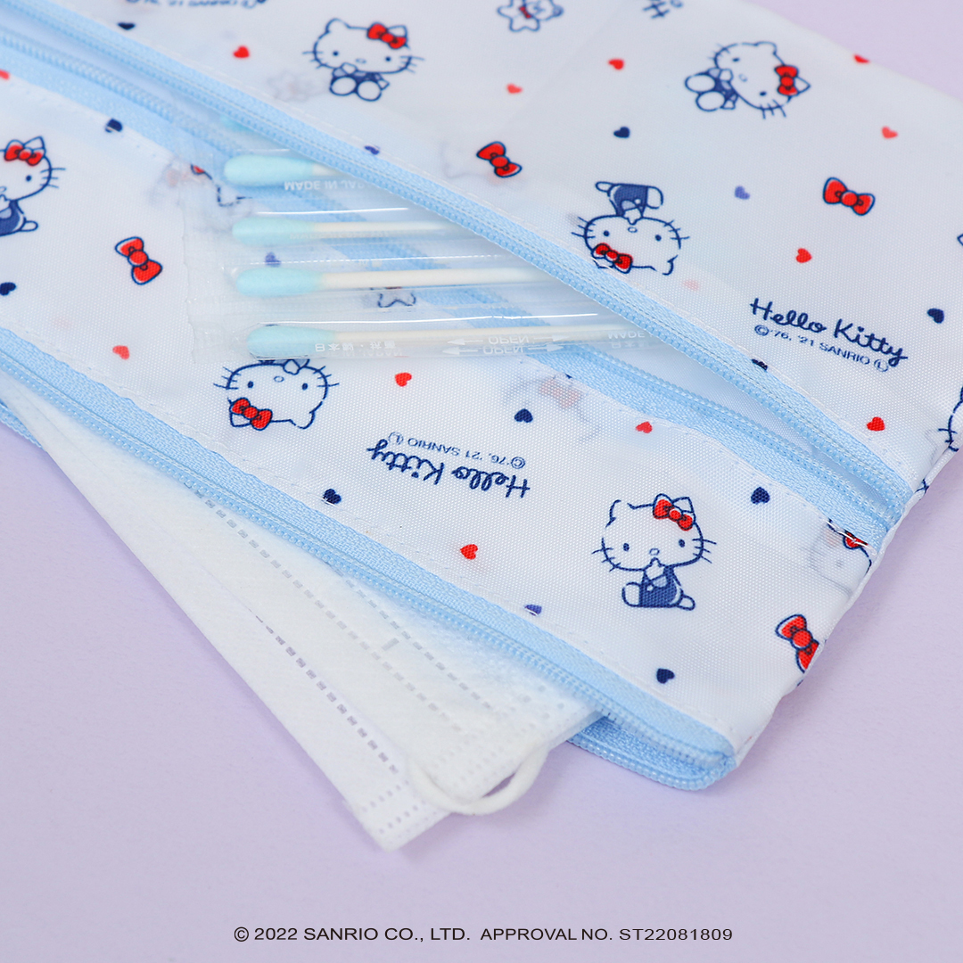 雙拉鍊收納袋/Hello Kitty