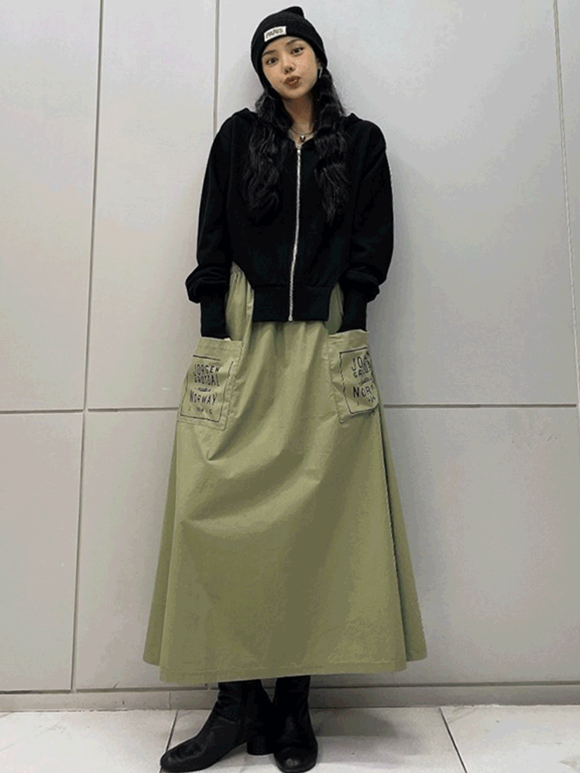 [現貨]率性背後字母連帽外套 [ 3色 / Free ]