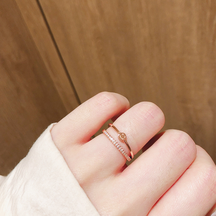 迷你笑臉 純銀戒指