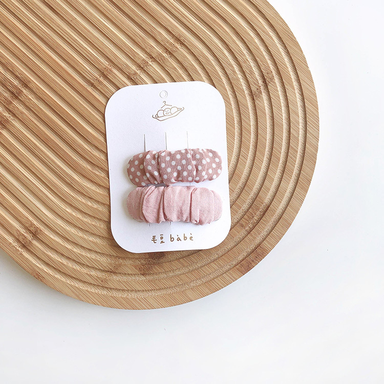 點點皺皺布髮夾組