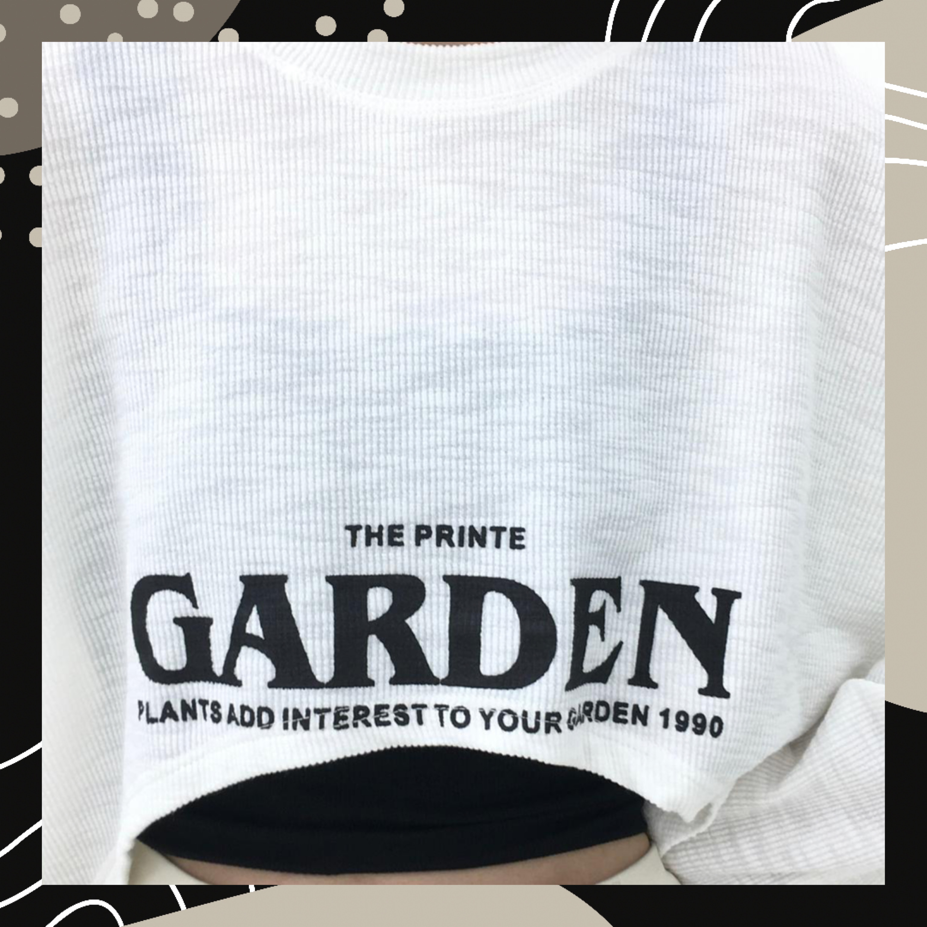 【BONNIE】大size~印字坑紋TOP