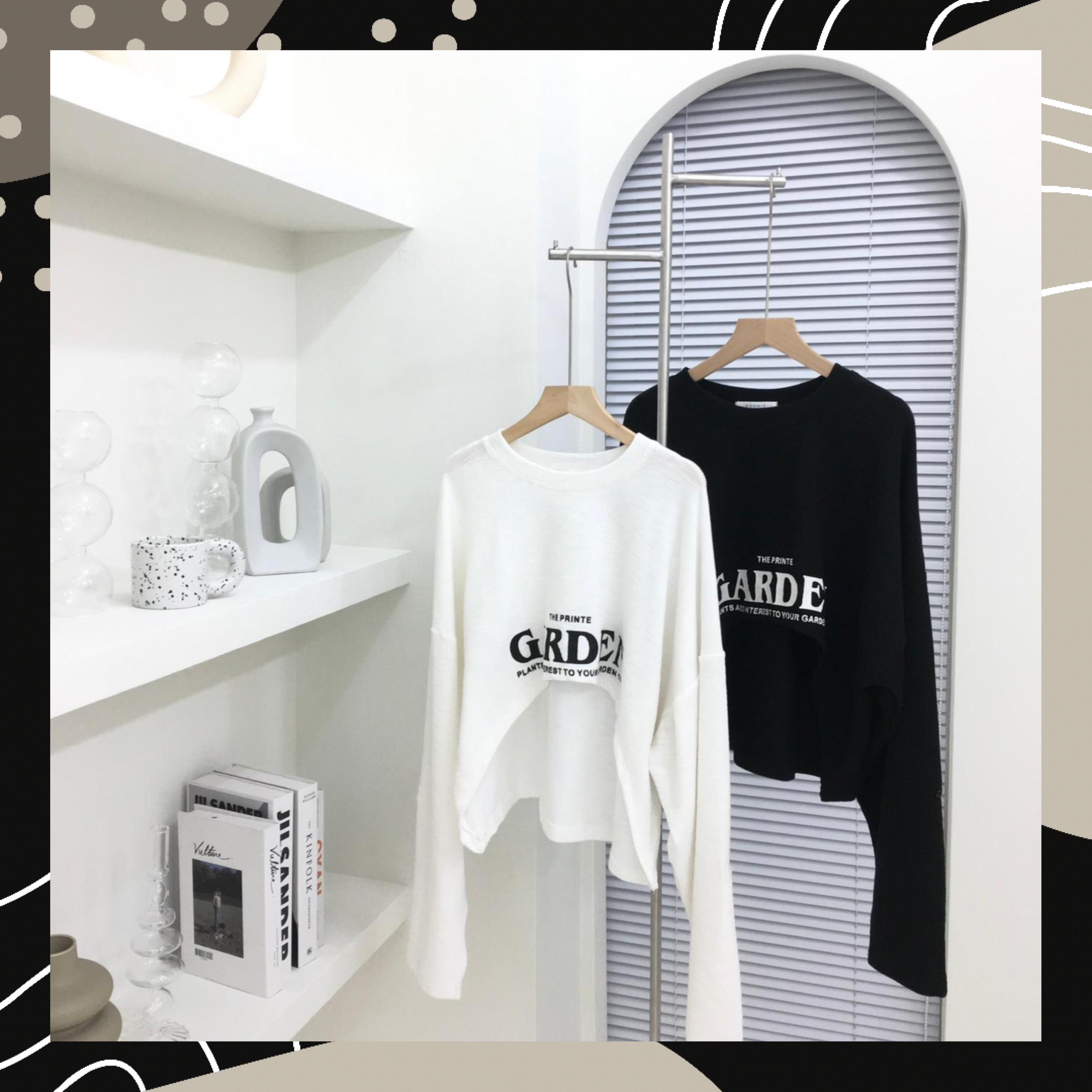 【BONNIE】大size~印字坑紋TOP