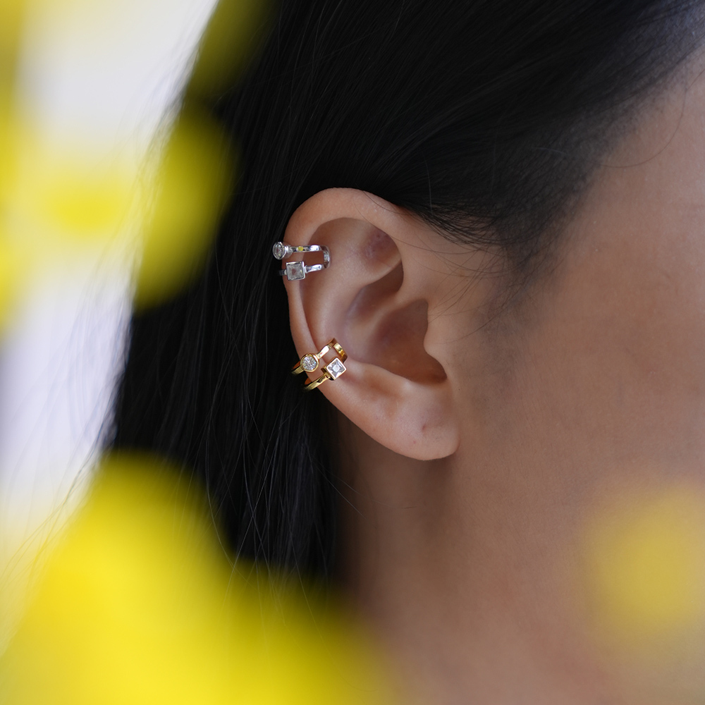 E120 流星塵埃 | 純銀耳骨夾