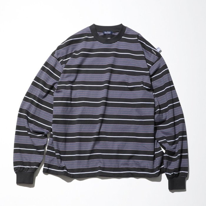 Nautica Japan Multi Border LS Tee