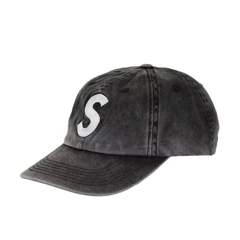 Supreme Pigment Print S Logo 6-Panel (FW22) 水洗S六片帽黑SU