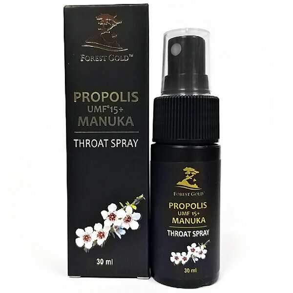 Forest Gold - UMF 15+ 麥蘆卡蜂蜜蜂膠噴劑 30ml I 喉嚨痛急救 I 謝絕飛滋粒 I 天然抗菌