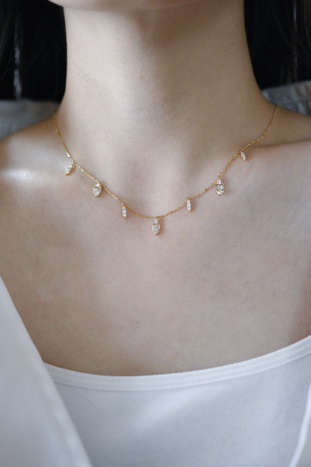 18K Griega Diamond Necklace