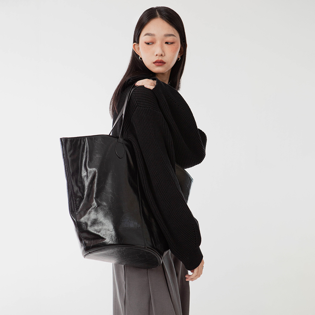 軟質單肩大托特包