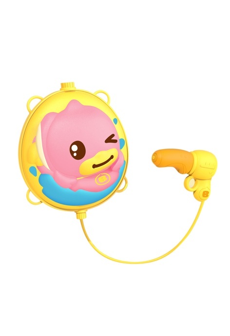 B.Duck Baby 抽拉式背包水槍(浮板款）-粉紅色