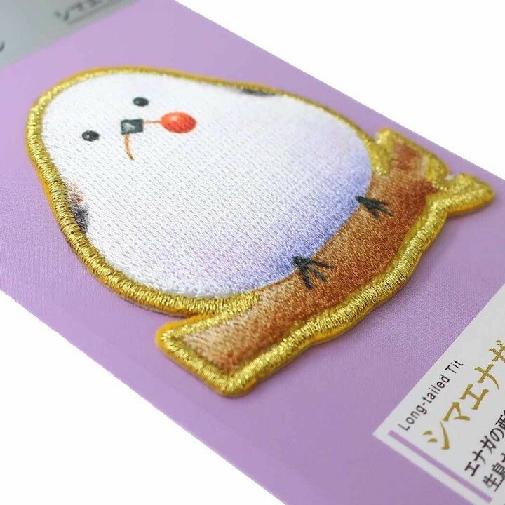 長尾山雀 大人的圖鑑 刺繡貼紙 燙貼｜日本Kamio