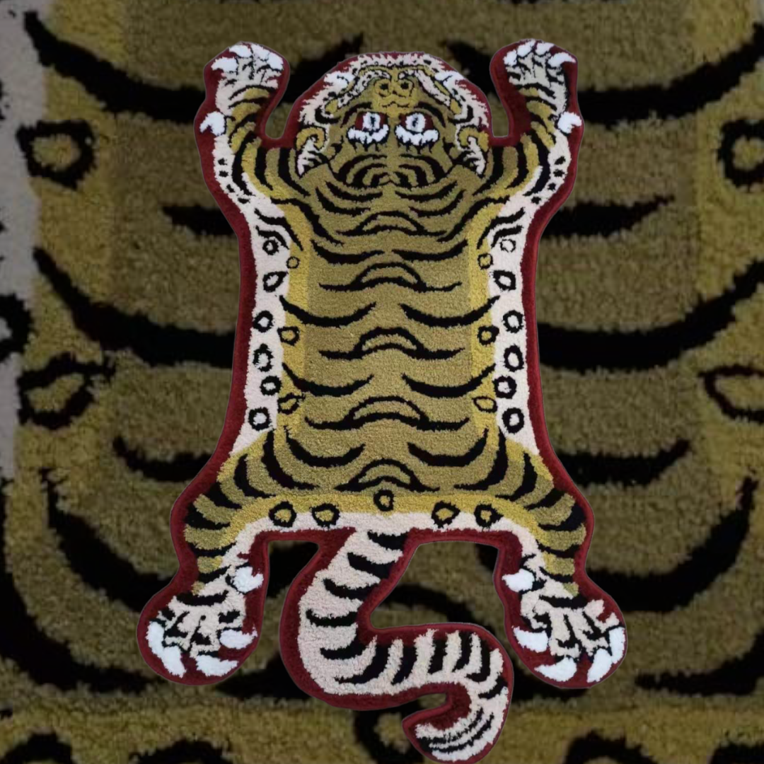 西藏虎地毯 小老虎地毯 五色 100x60cm 材質超好 質感擺設 現貨供應