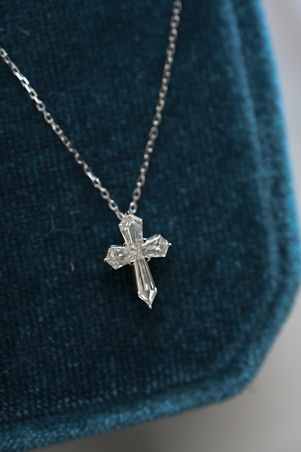 18K Cross Diamond Necklace