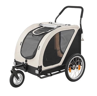 日本AirBuggy Nest Bike 大型犬 高級寵物手推車 45kg -乳白色