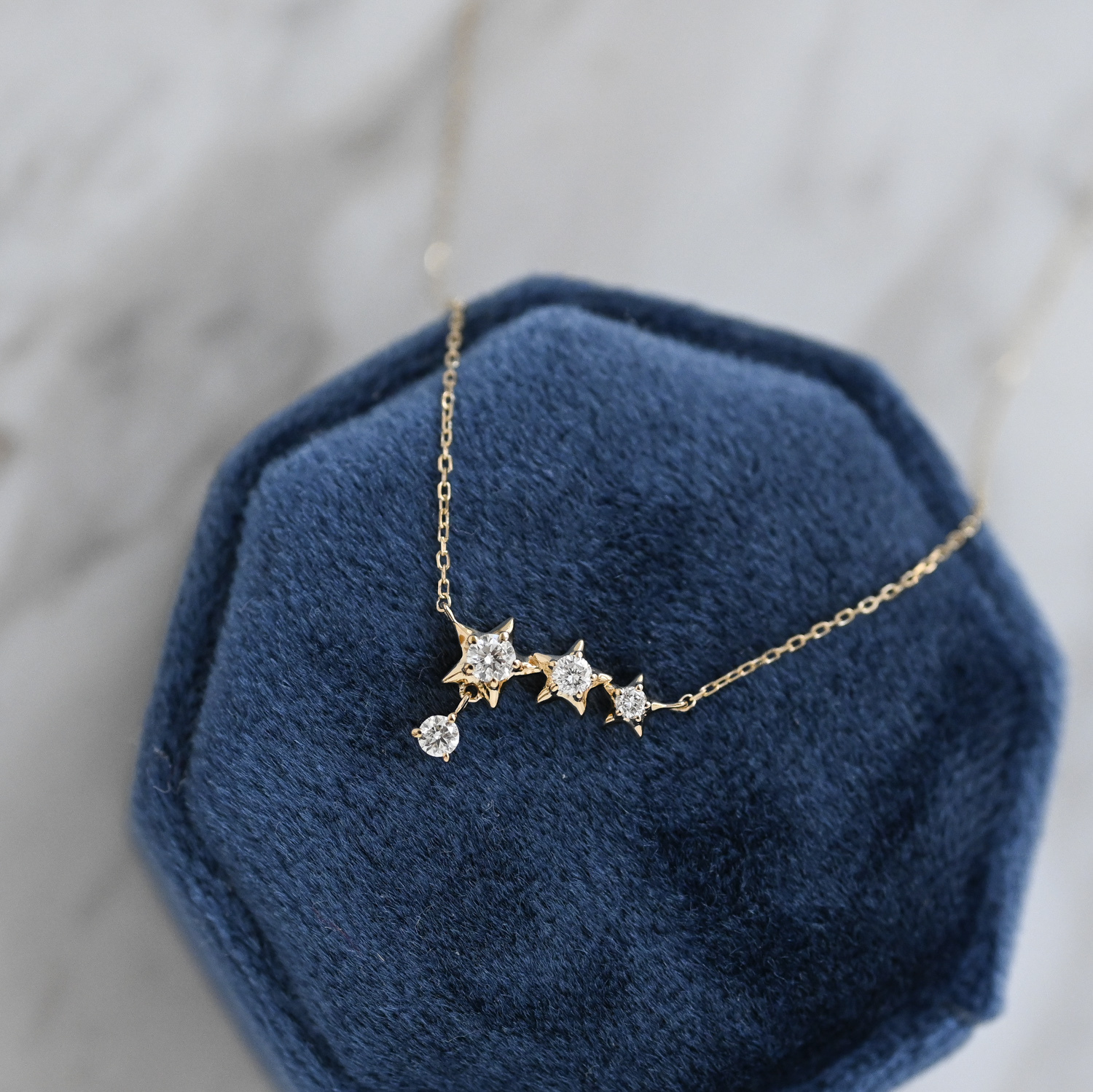 18K Twinkle Twinkle Star Diamond Necklace