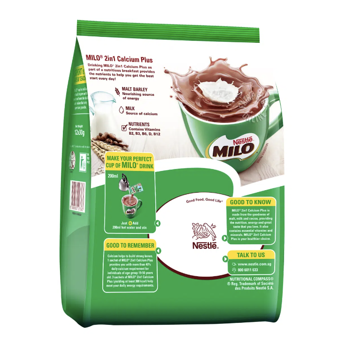 Milo 2合1 高鈣低脂 12包