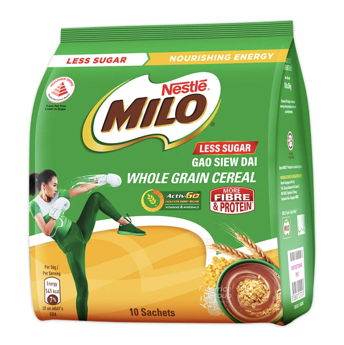 Milo 特濃少甜+全麥穀物 10包