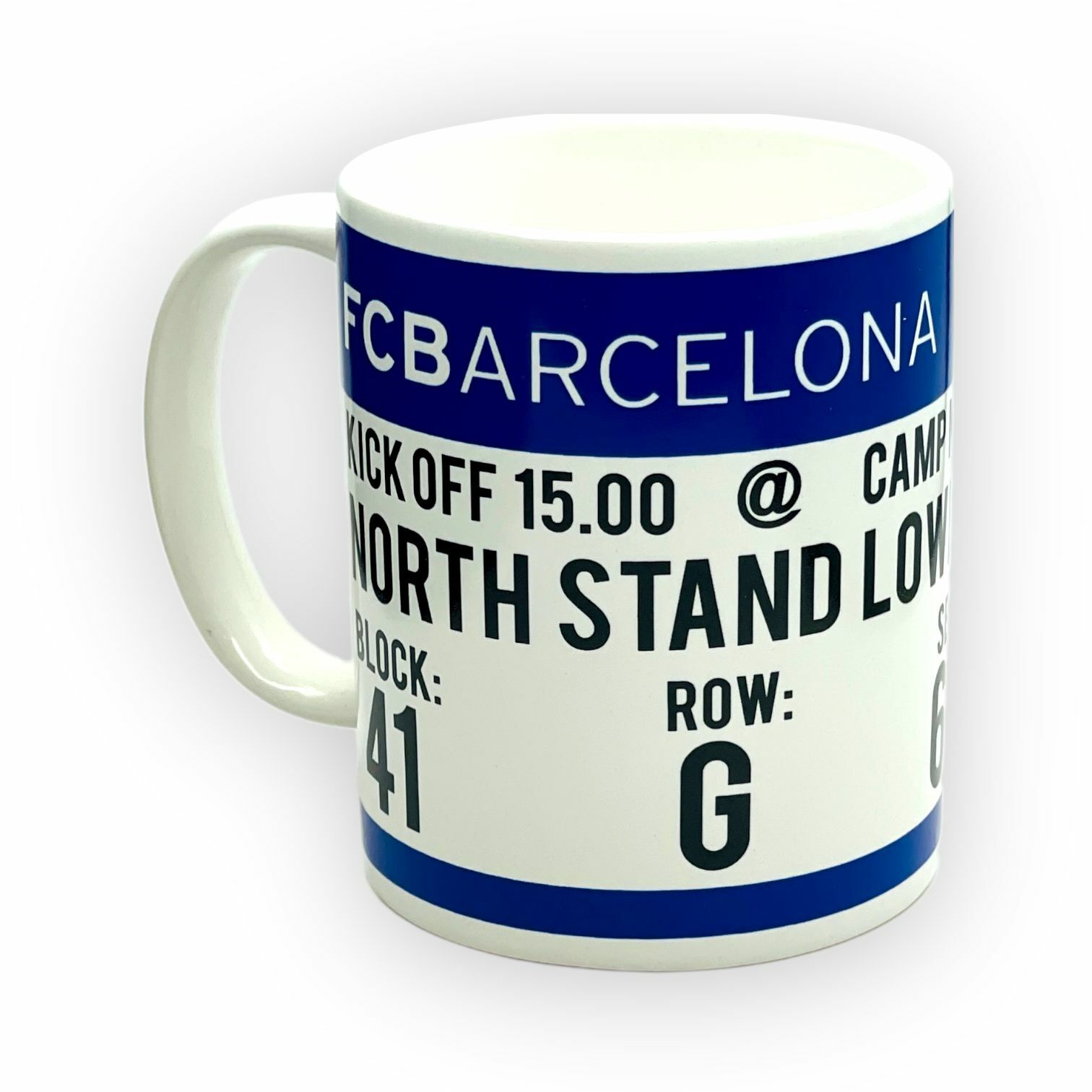 巴塞隆拿門票圖案水杯