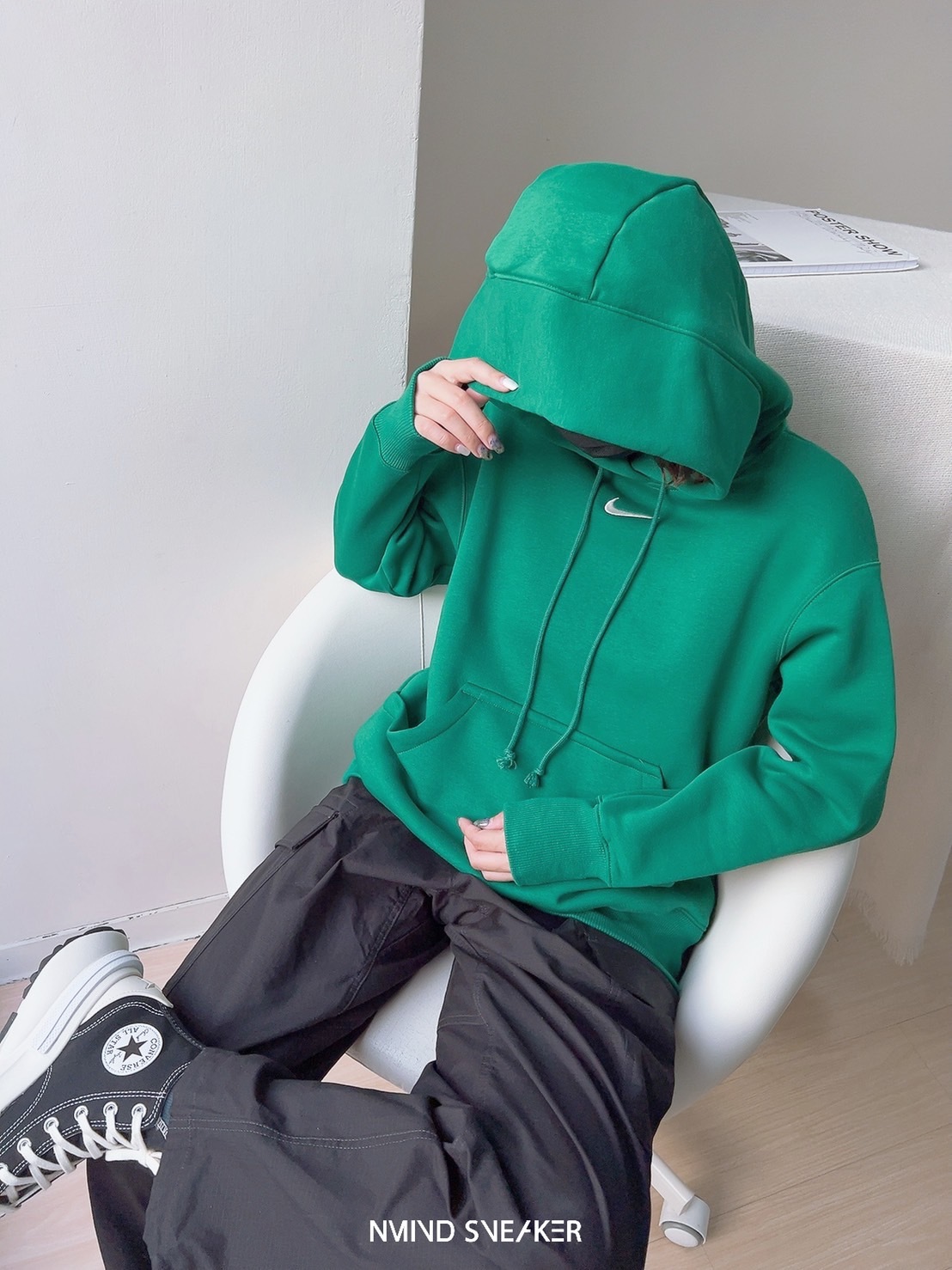 <線上SALE❤️‍🔥>Nike 胸前小logo口袋帽T 綠(DQ5861365)