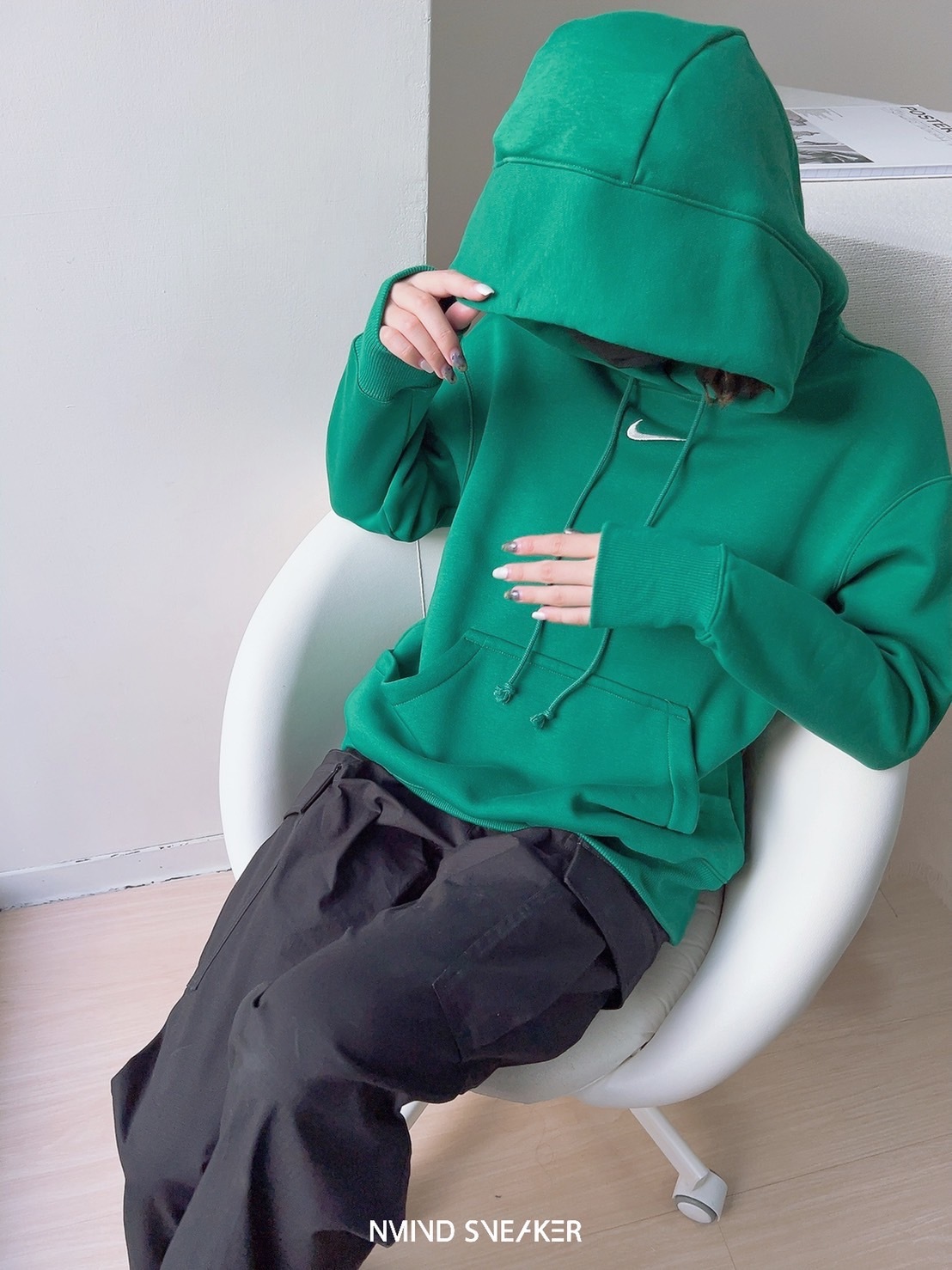 <線上SALE❤️‍🔥>Nike 胸前小logo口袋帽T 綠(DQ5861365)