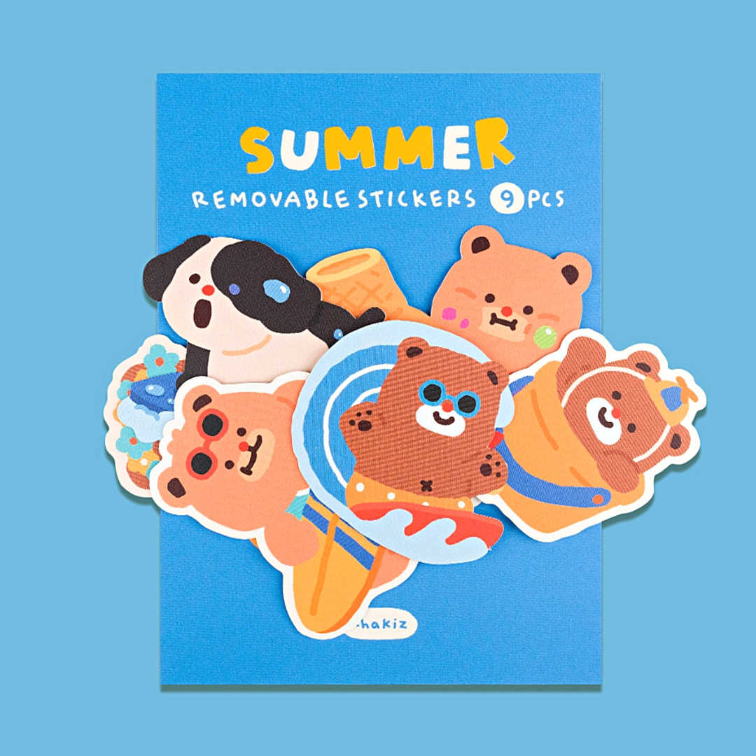 Khakiz Removable Sticker Pack－Summer (Korean Stationery Brand)