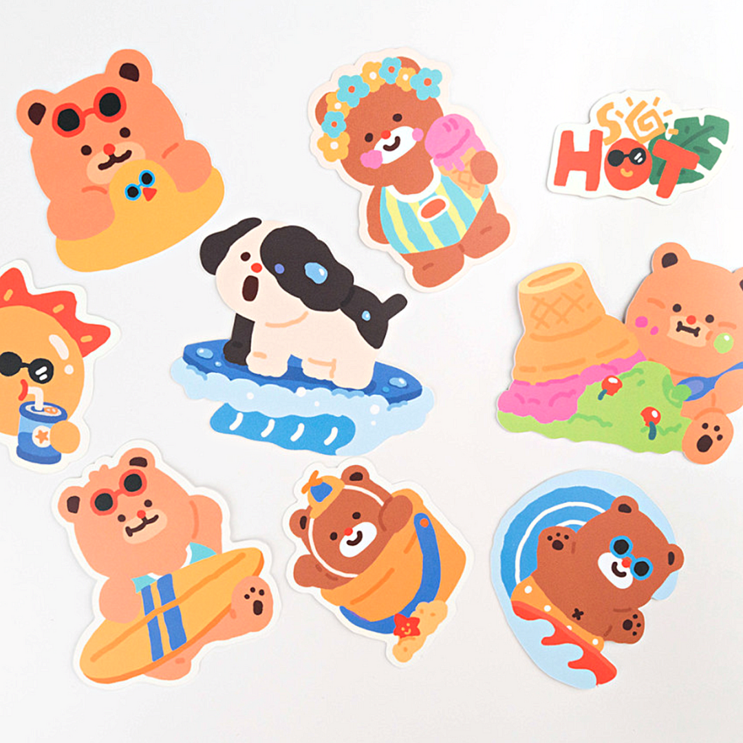 Khakiz Removable Sticker Pack－Summer (Korean Stationery Brand)