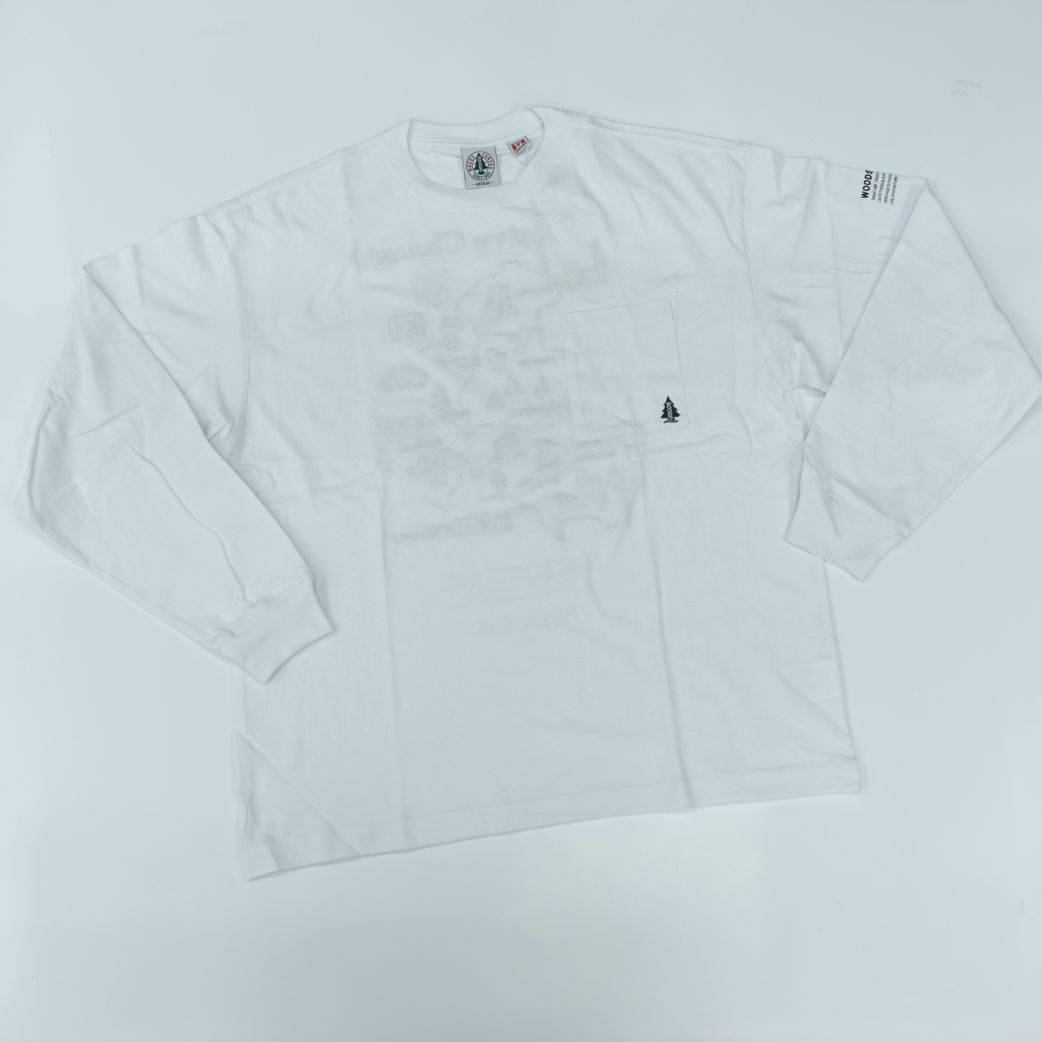 Woods Canada JP Embroidery Map Logo L/S Tee