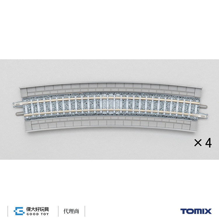 TOMIX 1876 高架橋付PC彎軌 HC541-15-PC(F) (4入) 水泥枕