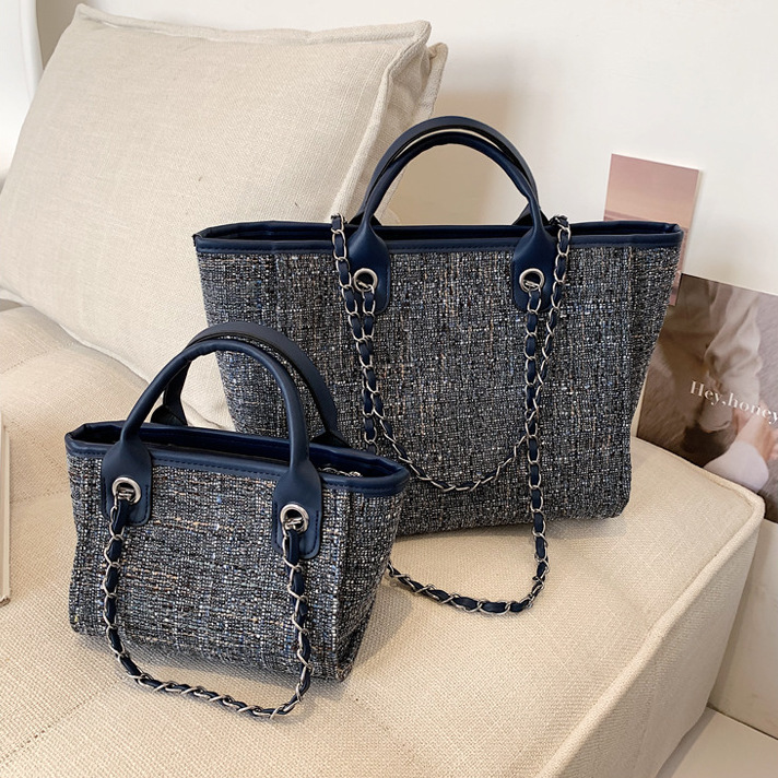 毛尼鍊條托特包(大/小)(多色)