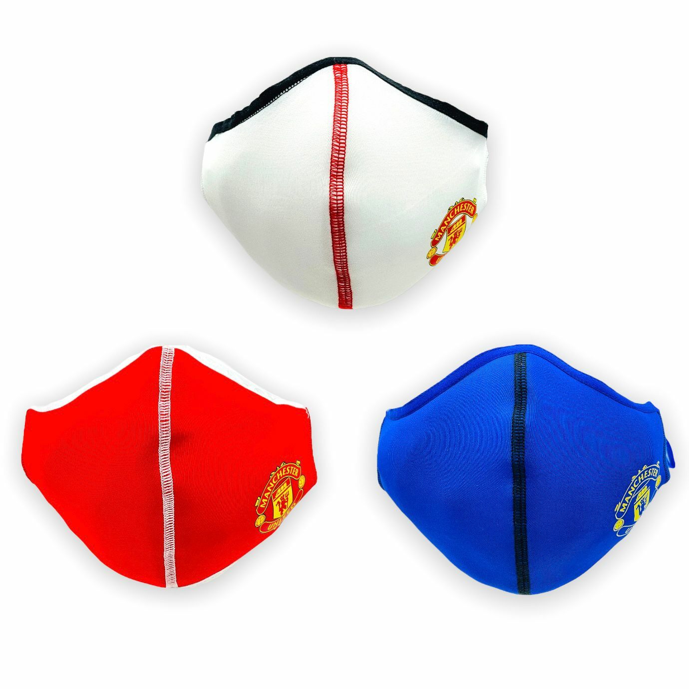 曼聯官方三色會徽口罩套裝(一套三個)