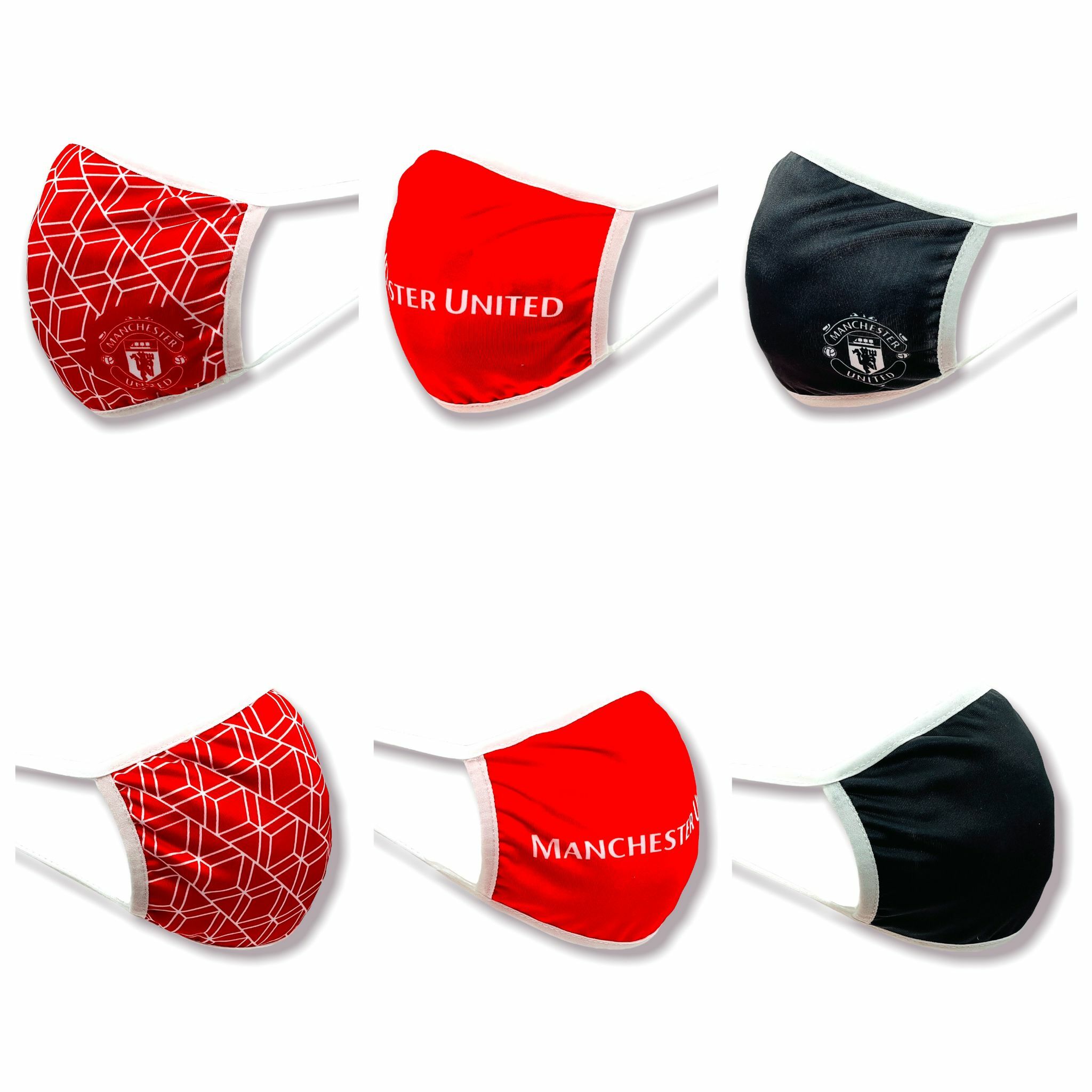 曼聯新款三色會徽口罩套裝(一套三個)