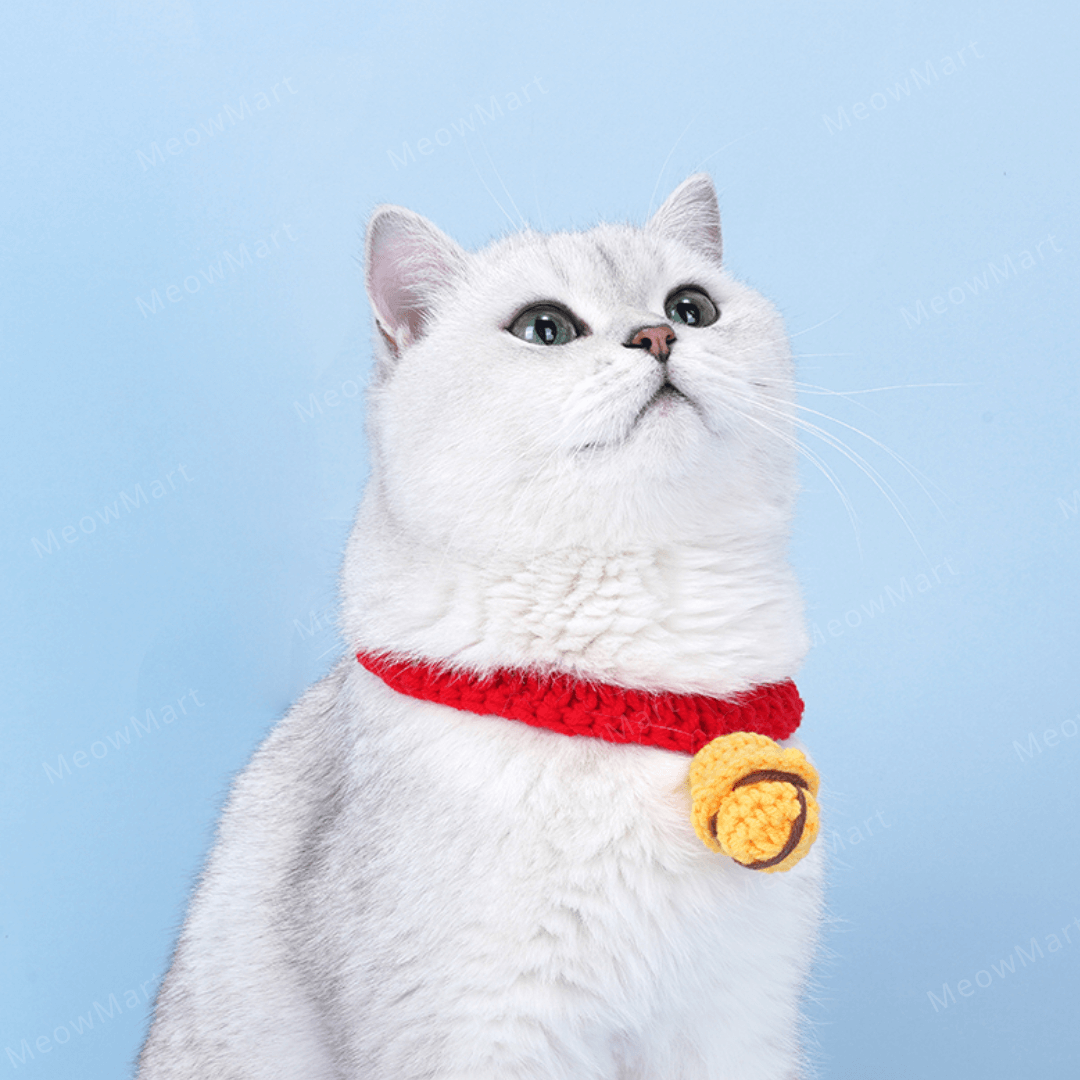 針織鈴鐺貓項圈