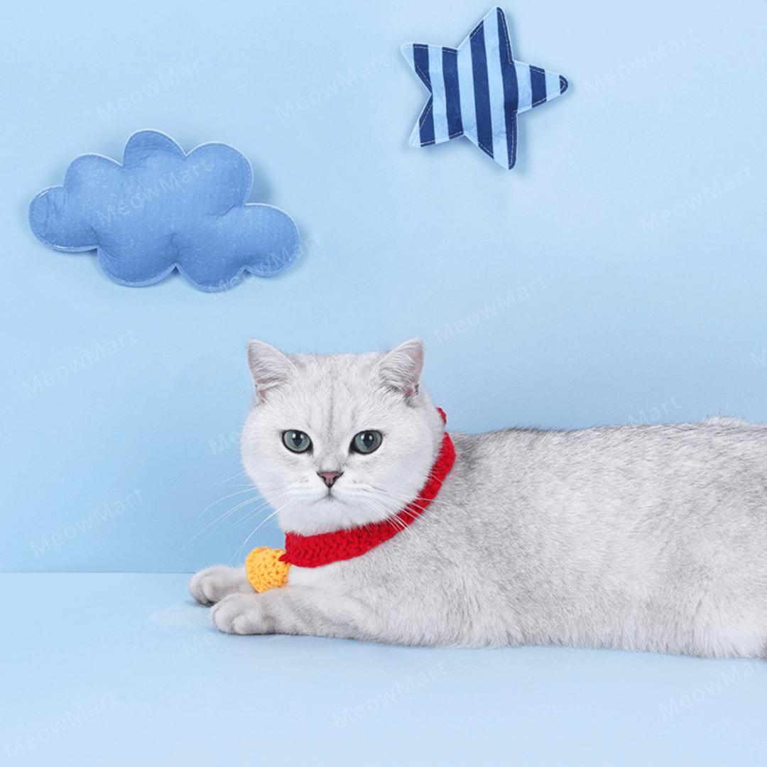 針織鈴鐺貓項圈