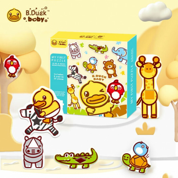 B.Duck - Baby動物拼圖 形狀認知 大塊動物拼圖 2歲+