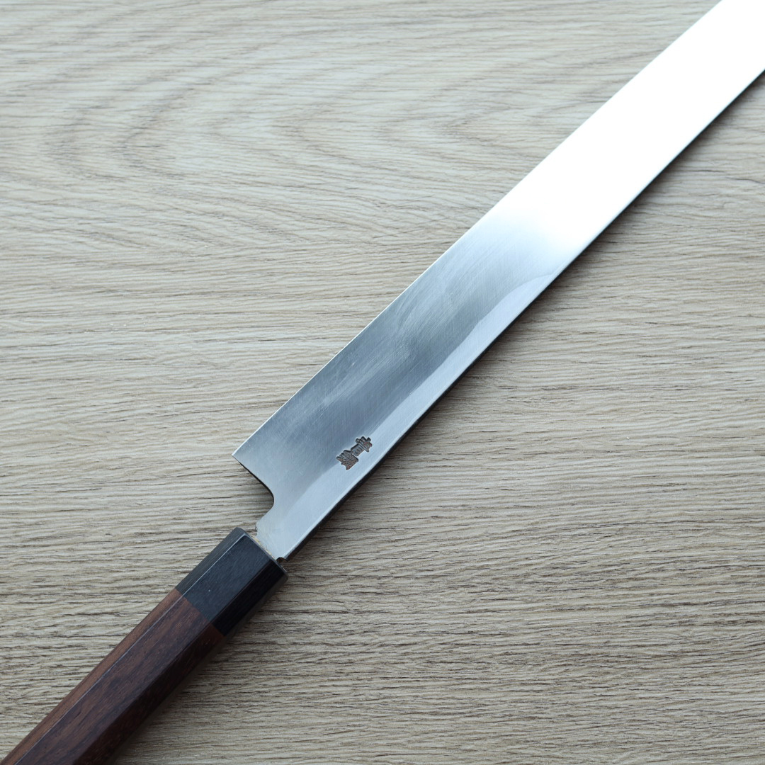 恆久 先丸柳刃 300mm 青紙鋼 黑打