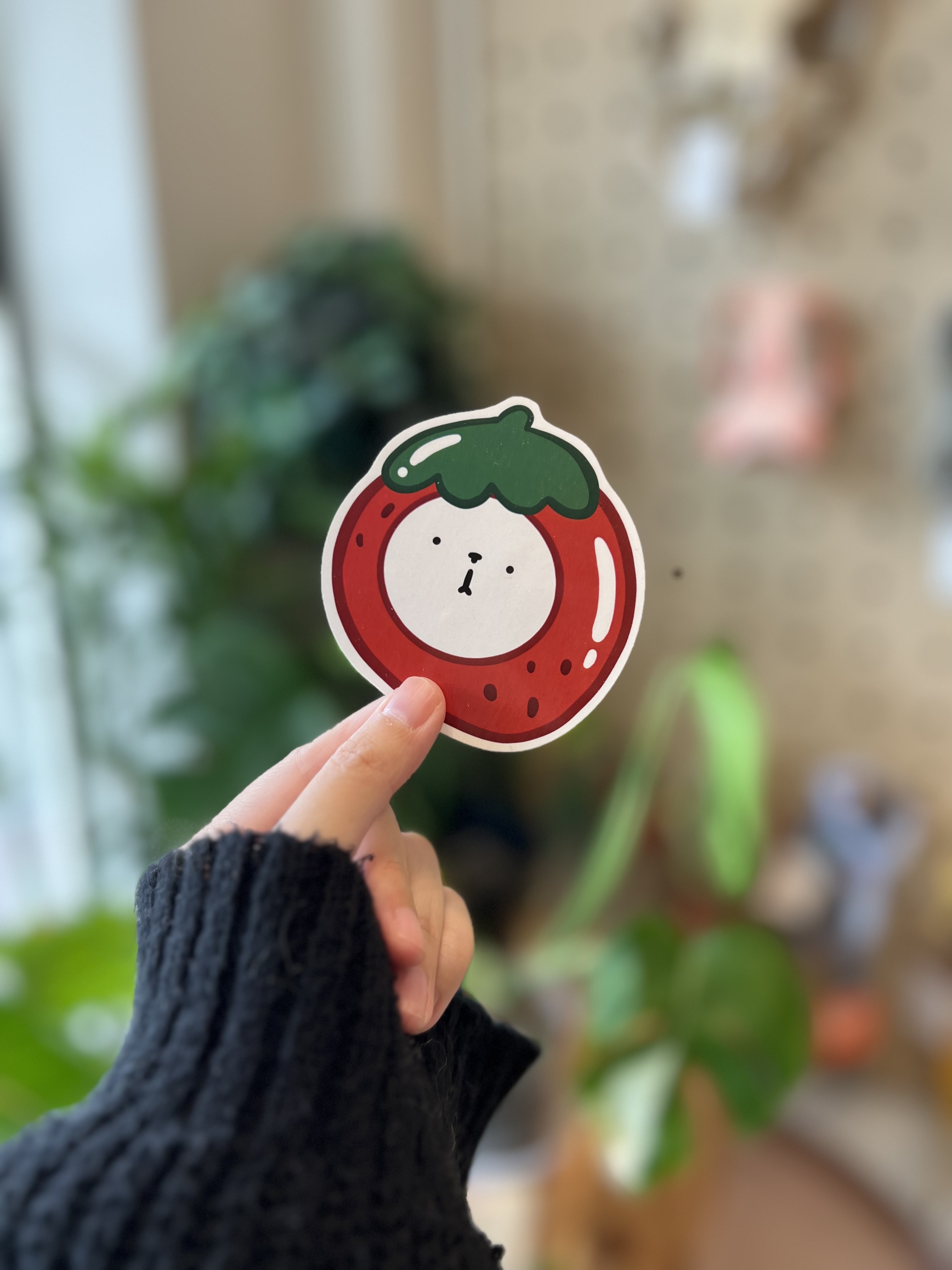 Strawberry Glossy Die-cut Sticker