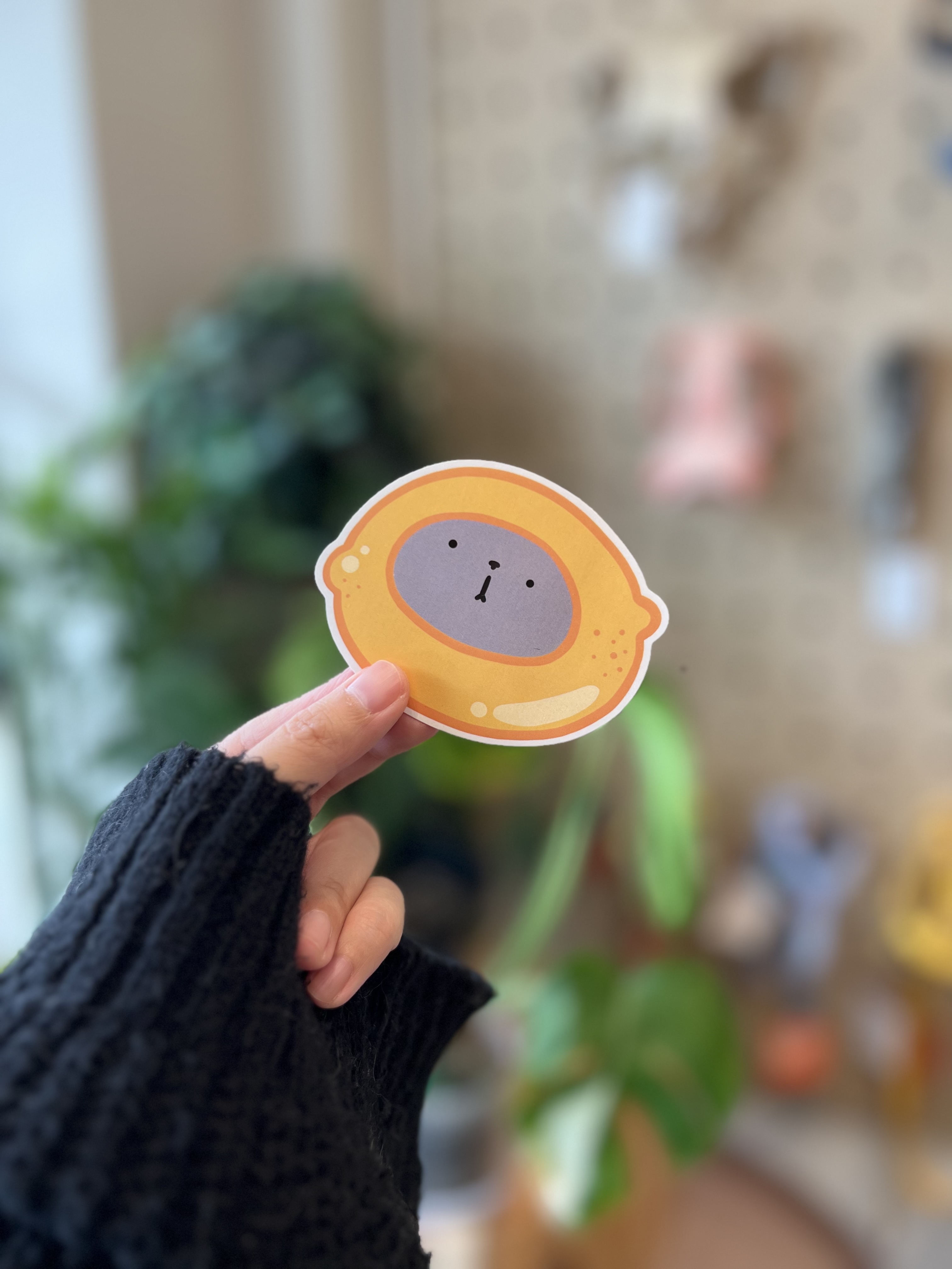 Lemon Glossy Die-cut Sticker