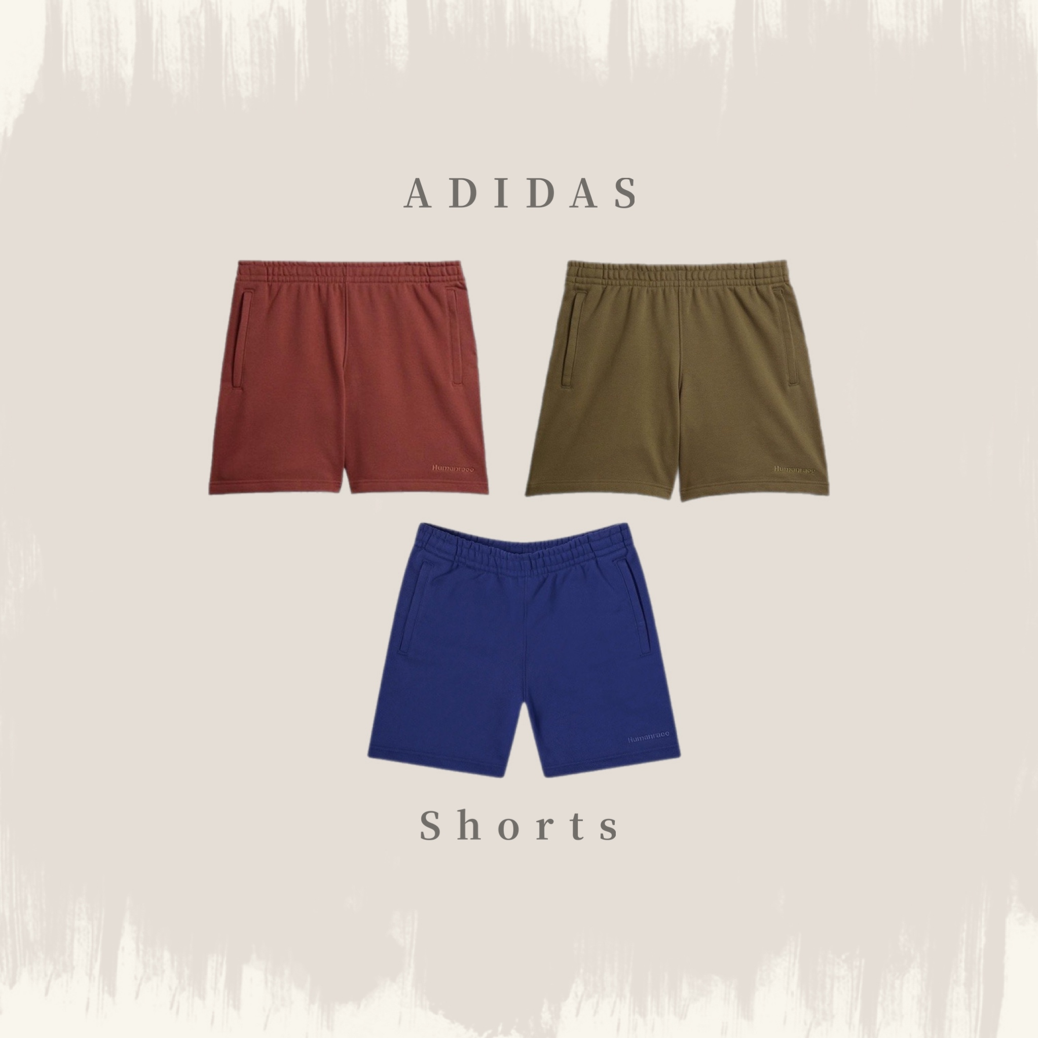 ADIDAS PHARREL WILLIAMS 菲董 棉短褲 HB8823/H58287/H58288